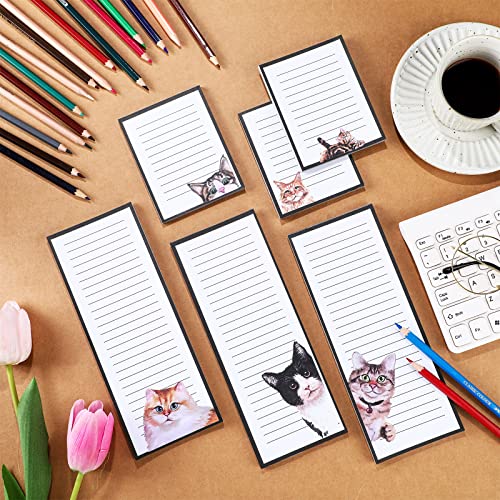 6 Pack Cats Magnetic Notepads For Fridge To Do List Notepads Grocery Shopping List Magnet Pad Magnetic Paper Pad Cute Memo And Scratch Pad For Refrigerator Shopping Reminders, 50 Sheets Per Pad #TOP3