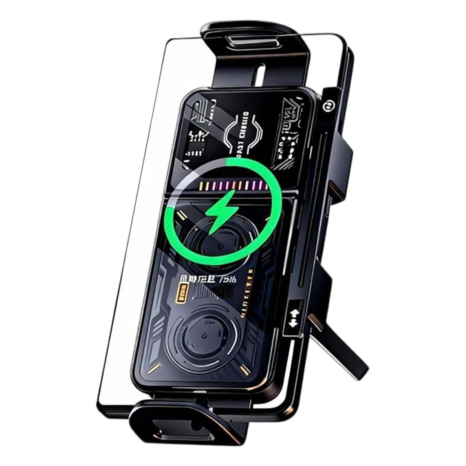 Caricabatterie Wireless Auto Supporto con Bloccaggio Automatico 20W | Caricabatterie per Telefono con Rotazione a 90° e Luce LED Per Presa D'Aria, Cruscotto, Parabrezza E Viaggi Stradali