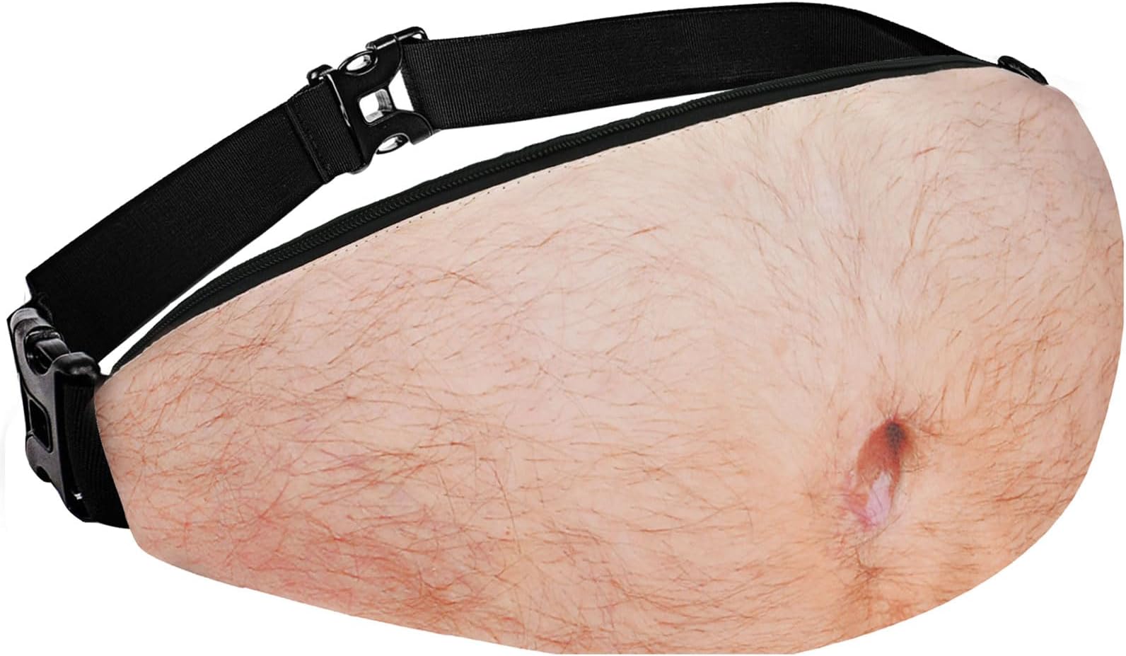 White Elephant Gifts for Adults,Christmas Gifts for Dad Husband Boyfriend Unisex 3D Beer Belly Bag, Funny Gag Gifts Waterproof Sport Pack for Birthday Valentine's Day Father's Day, Black, Beer belly