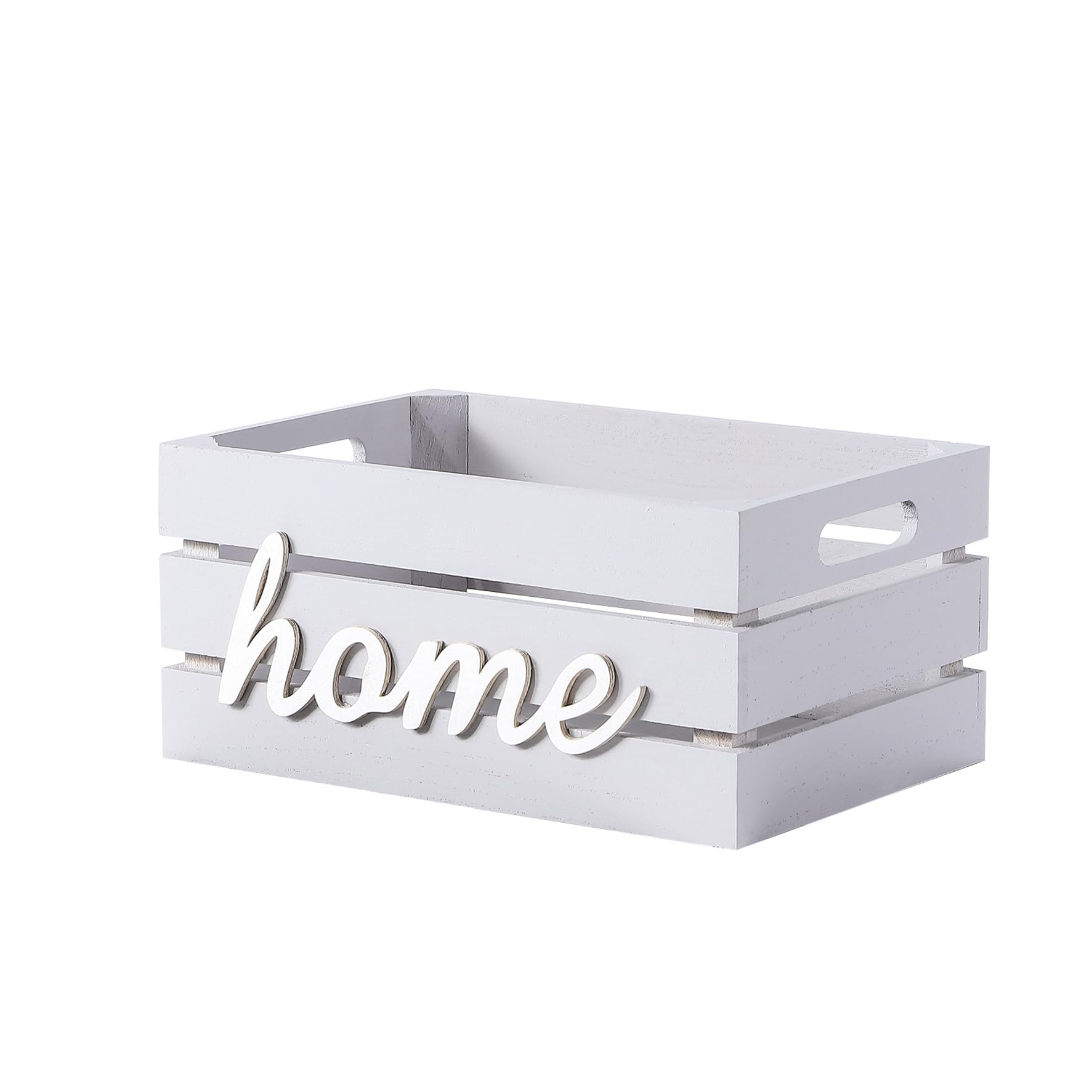 Wickerfield Wooden Storage Box Bathroom Storage Box Dressing Table Organizor Kitchen DIY Gift Hamper Box (Large, Grey)