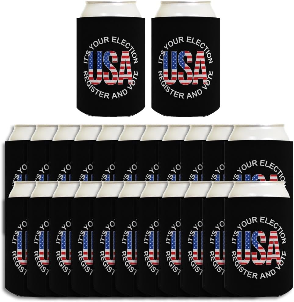 Election 2024 Drink Cooler It's Your Election Register and Vote USA 24-Pack Can Drink Thermocoolers Party Pack