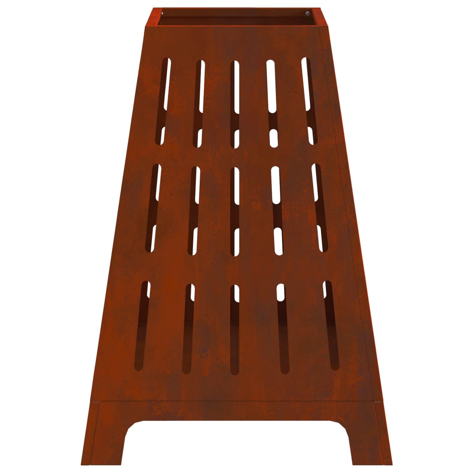 Mangloder Braciere marrone in acciaio resistente alle intemperie, 50 x 50 x 70 cm, 8,75 kg, verniciato a polvere, autoportante, per giardino, terrazza, balcone, esterno, con legna da ardere, calore e