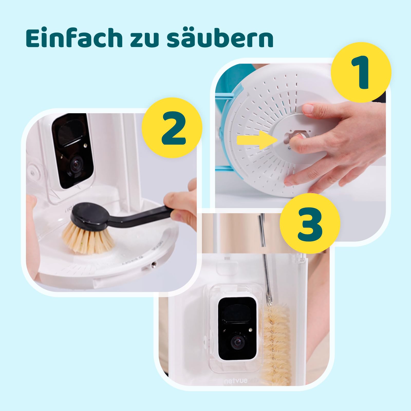 NETVUE by Birdfy Comedero Pajaros Inteligente con Cámara, Comedero Pajaros Exterior, Casita Pajaros con Cámara, Captura Automática de Videos de Aves, Reconocimiento AI de Especies de Aves