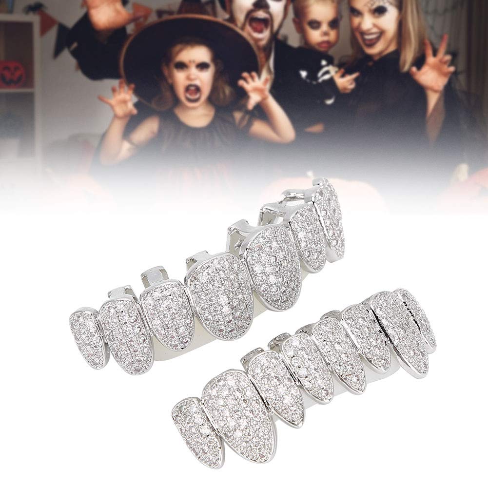 Grillz dental, Grillz Diente, Grillz Dientes Hip Hop Teeth Grill Set Microset Diamond Braces respetuoso con el medio ambiente Latón Galvanik Grill Prá