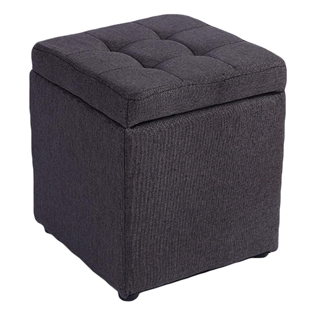 Tabouret repose-pieds rembourré avec coffre de rangement