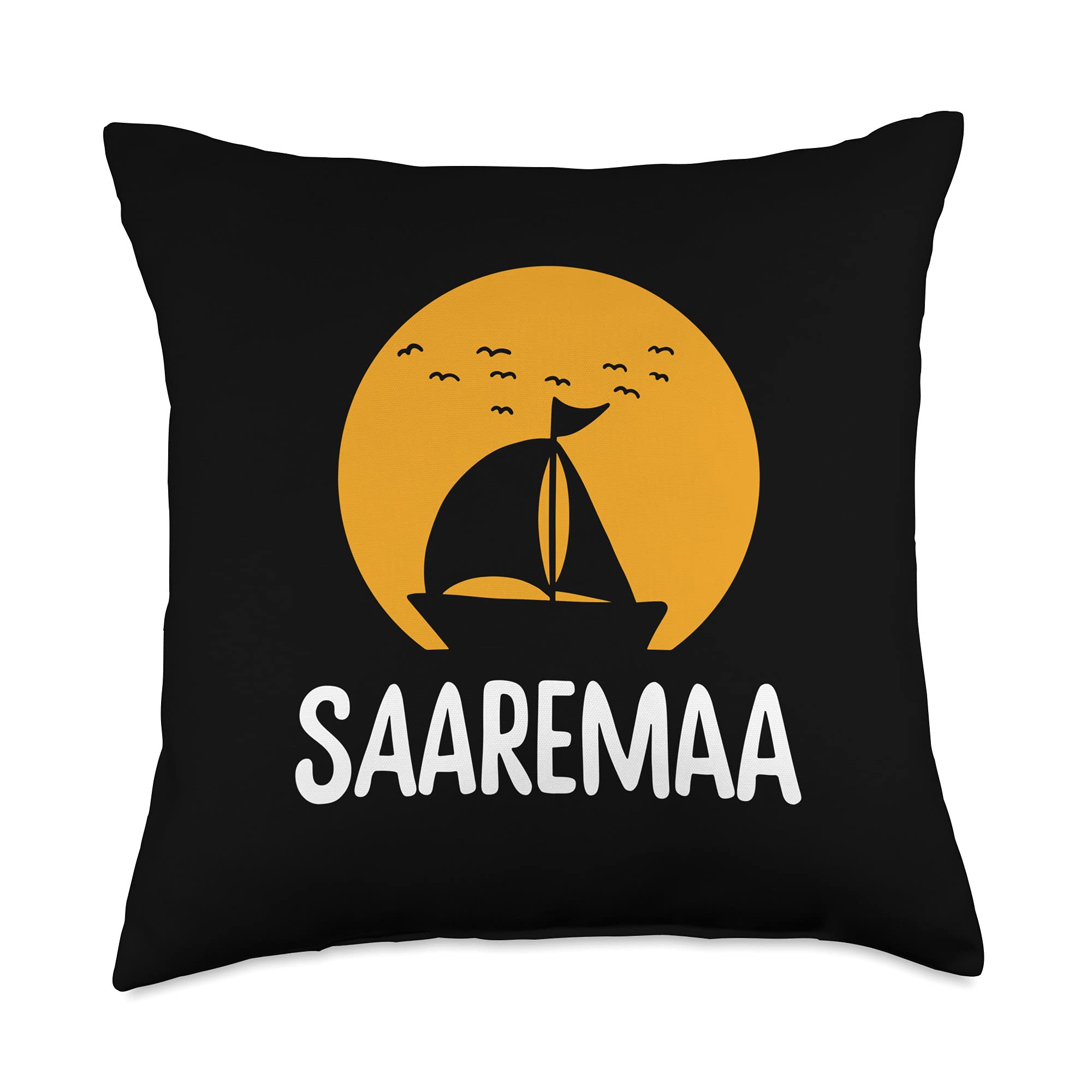 Island Saaremaa Estonia Baltic Sea Throw Pillow, 18x18, Multicolor
