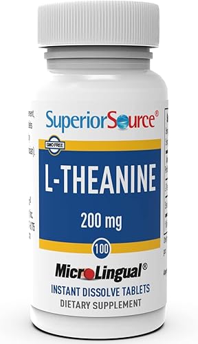 Miniatura 4 de Superior Source L-teanina 200 mg - Suplemento de apoyo a la salud cerebral para adultos - Fórmula suplemento ayuda a dormir mejor y energía diaria -