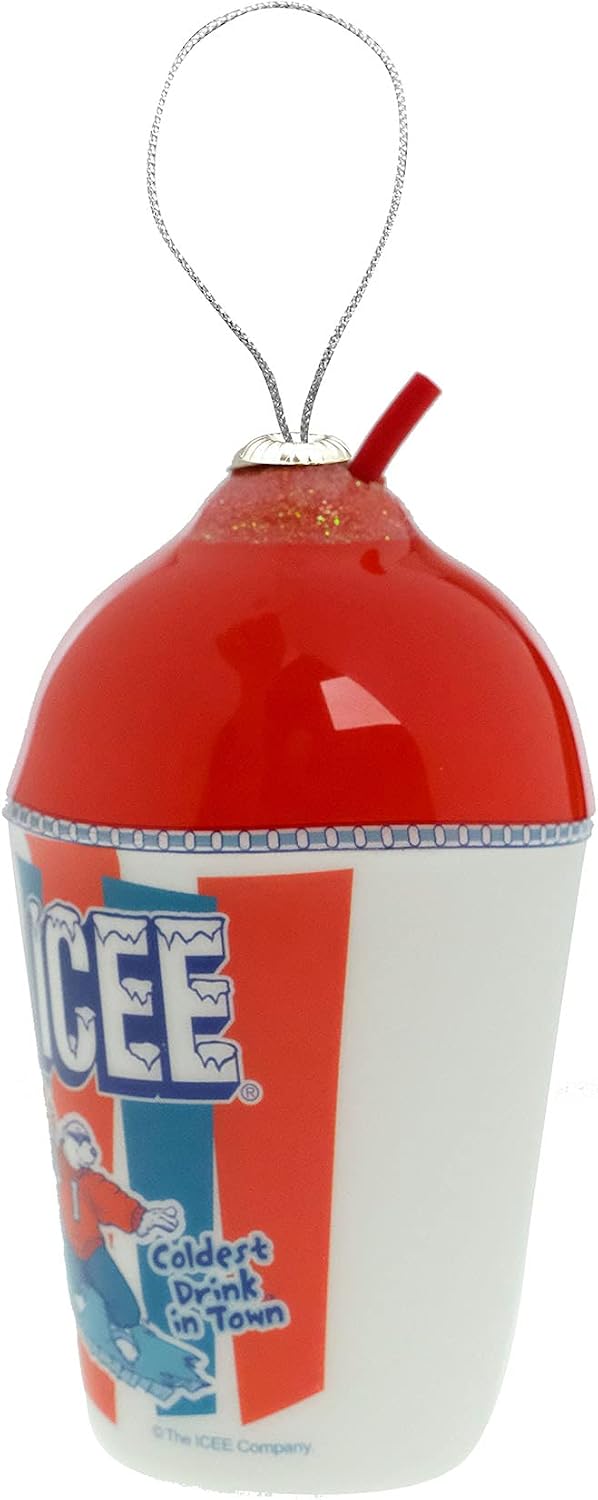 Ruz ICEE and Slush Puppie Christmas Ornaments Set, Indoor/Outdoor Tree Decorations and Holiday Home Decor, 2-Pack