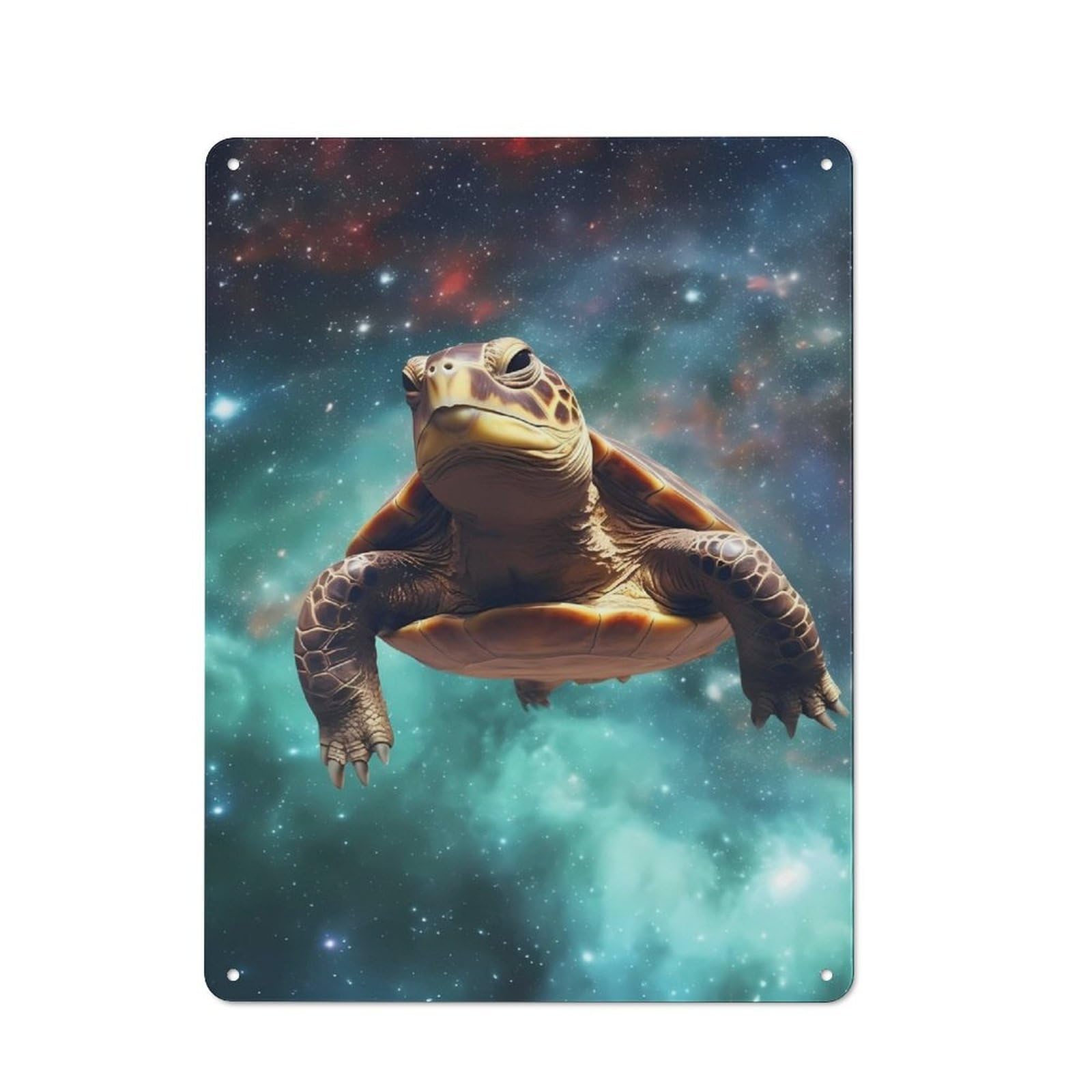 Junmoney Turtle Galaxy For Hobby Room Or Studio, Rustic Metal Sign 40X30cm, For Creative Interior Collectors Refreshing A Room In Autumn