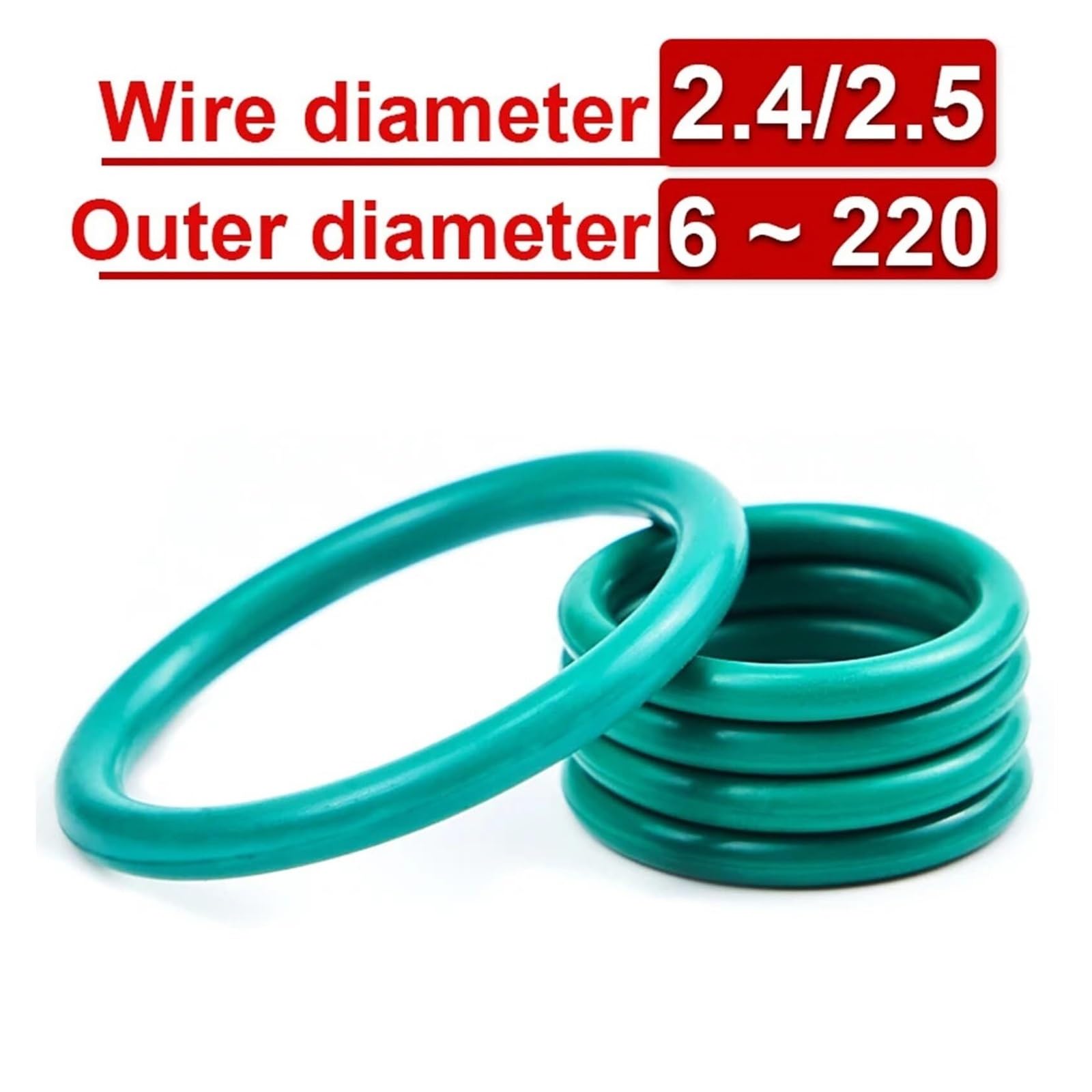 CS 2,5mm 5 uds junta tórica de goma OD 6~220mm junta tórica junta de sellado calor,Material Confiable(OD 97mm)