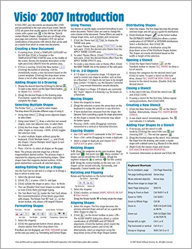 Microsoft Visio 2007 Introduction Quick Reference Guide (Cheat Sheet of Instructions, Tips & Shortcuts - Laminated Card)