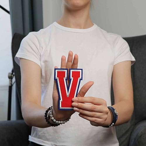 Miniatura 316 de Parches de letras termo-adhesivas de alta calidad – Lindas letras para ropa – Parche universitario para ropa – Letras bordadas de 4 1/2 parches