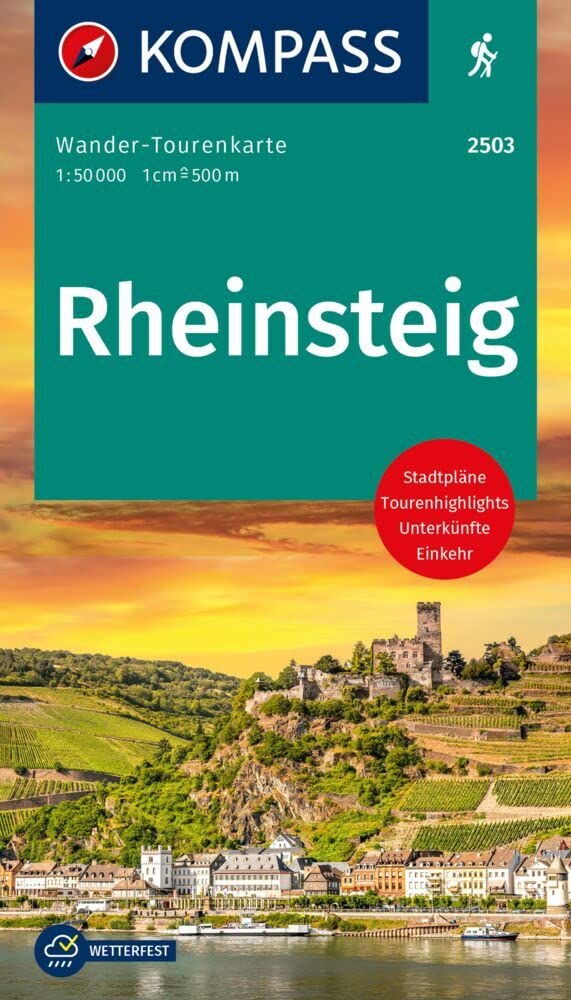 Rheinsteig (2503): Leporello Karte, reiß- und wetterfest (Wander-Tourenkarten)