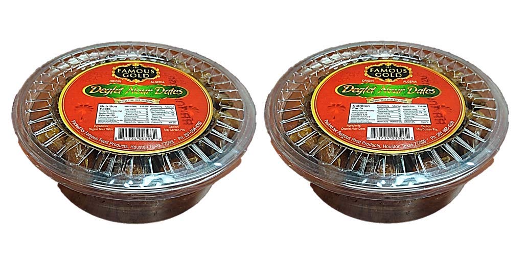 Algerian Premium Pitted Deglet Noor Dates 2 Packs 21 Oz