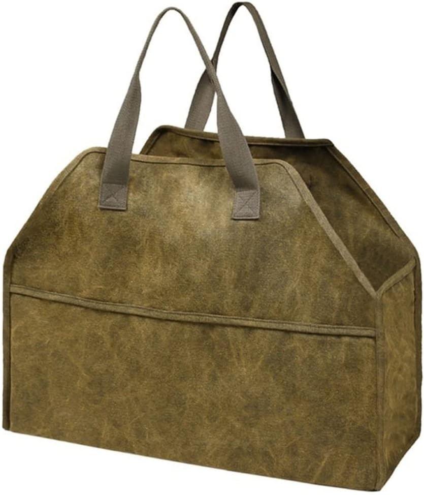 Grills Firewood Tote Fireplace Wood Transport Bag Multi-Function Log Storage Holder Carrier Canvas Firewood Bag