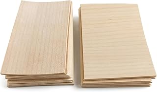 Novabright 100 Pcs Maple Fingerboard Wood Veneer Pieces 4" x 2.6" 60 Straight Cut, 40 Cross Cut 1/42" Thickness for String Instrument Fingerboards Crafting Repairing