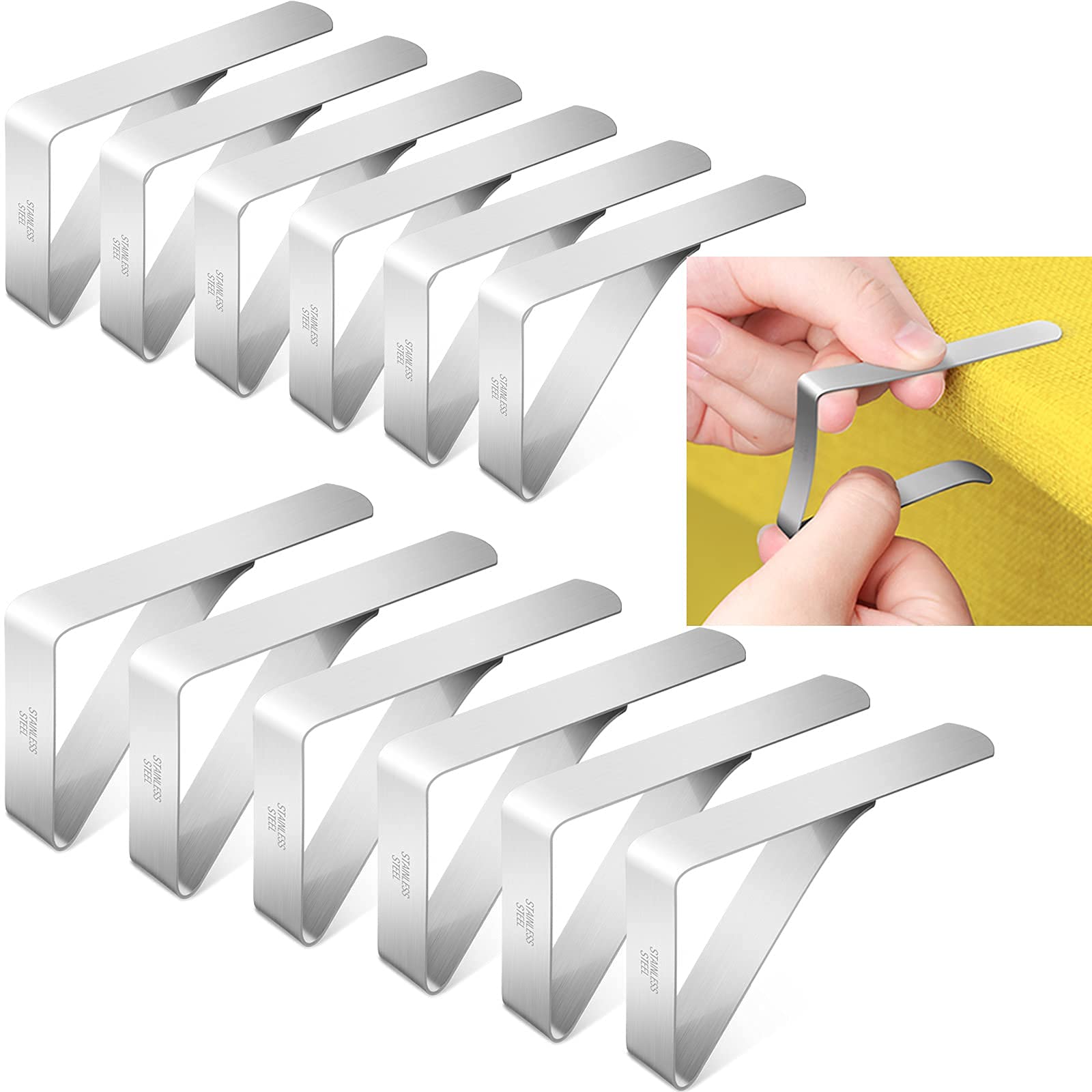 Tablecloth Clips 30 Packs Table Clips for Tablecloths Tablecloth Holder Picnic Table Clips Flexible Stainless Steel Table Cloth Cover Clamps Table Cloth Holders Ideal for Picnics Marquees Weddings