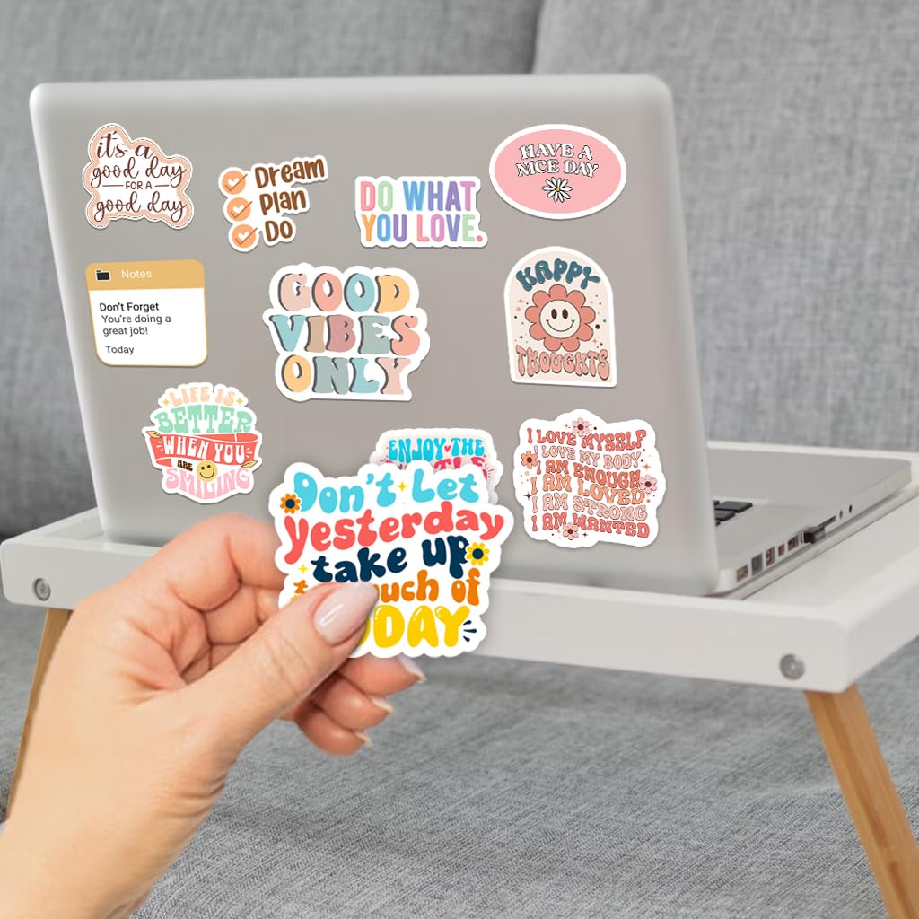 Motivationsaufkleber, Bestätigungsaufkleber für Teenager, Erwachsene, Studenten, Lehrer, Vinyl, ermutigende positive inspirierende Aufkleber für Wasserflaschen, Laptop, holografische Aufkleber,