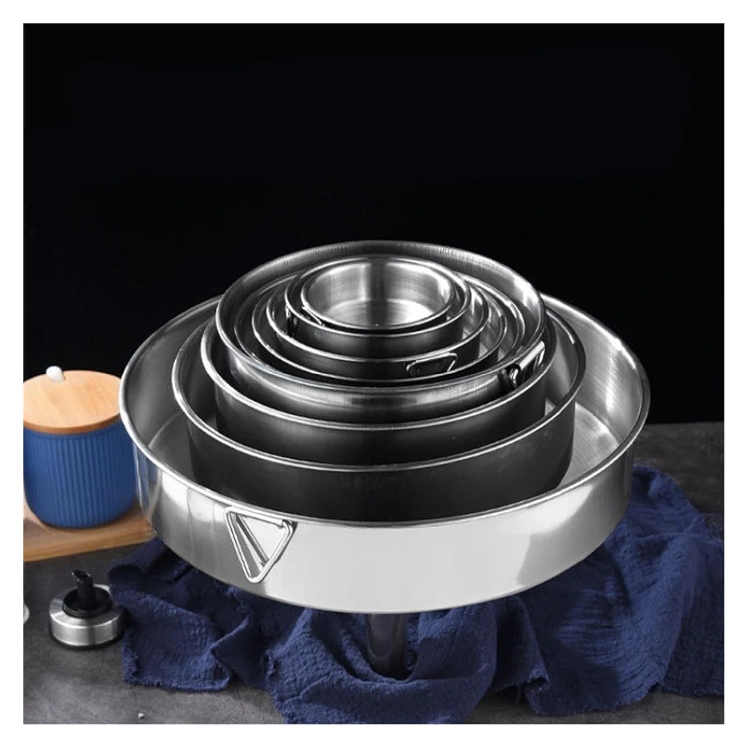 KeuLen Embudo de Acero Inoxidable, Embudo de Metal líquido for Aceite de Vino de Cocina con Filtro Desmontable, Embudo de Boca Ancha for enlatar Herramientas de Cocina(30CM)