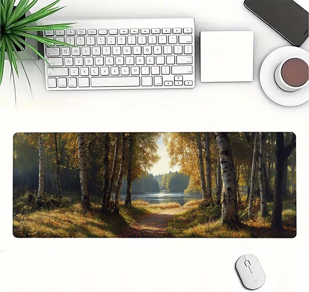 Genérico Lpfieonn Bosque Gaming Alfombrilla Ratón 120x60cm PF-2599