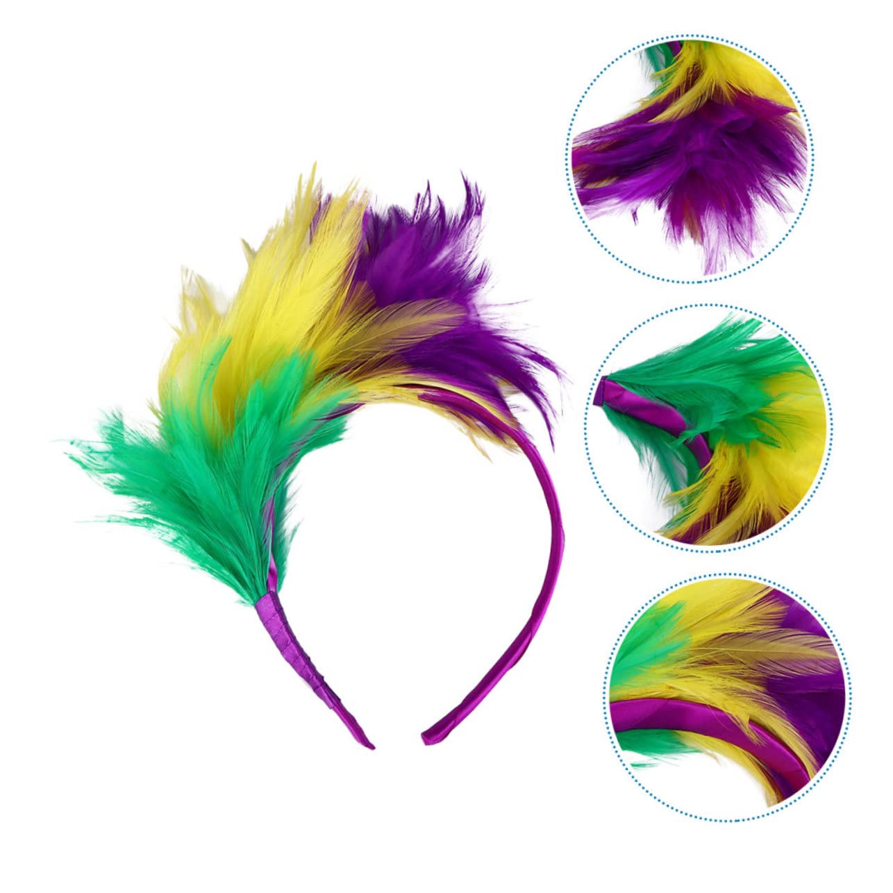 minkissy 2 Sztuk Z Pałąkiem Głowę Accesorios Para Mujer Prom Tiara Akcesoria Dla Nowożeńców Pierzasty Chluba Szalony Opaski Głowę W Stylu Vintage Opaska Do Włosów Zapięcie Do