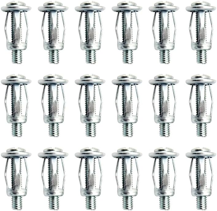 Generic 80Pcs M4 X 20 Petal Nuts Kit Jack Nuts with Screws, Short Jacknut Expansion Nut Flat Head Threaded Insert Nut - (Color: Silver)