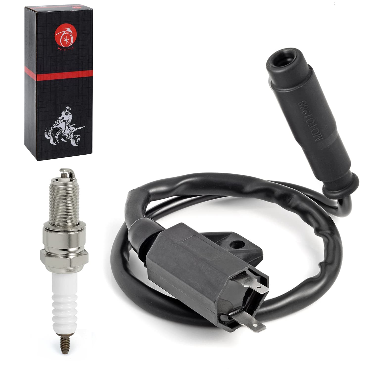 Ignition Coil Pack & SPARK PLUG + CAP For Honda VTX1300 VTX1300C