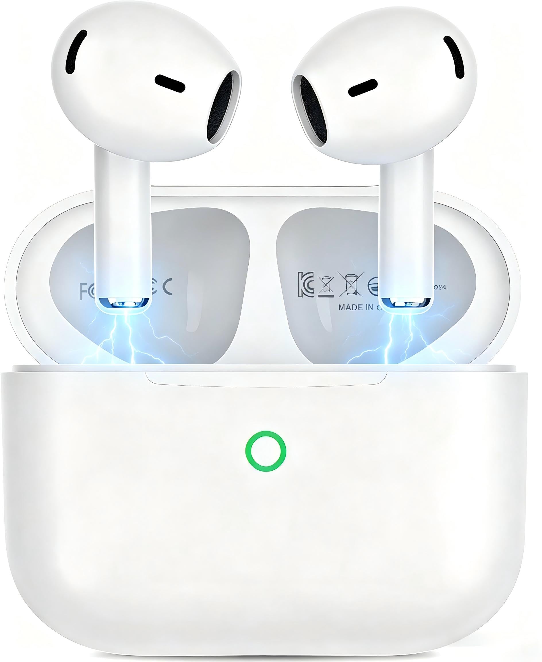 BGJRBY Wireless Earbuds, Bluetooth 5.4 in Ear Headphones, with 4 ENC Noise Cancelling HD Mic Earphones, 48 H Playtime HiFi Stereo Headphone, IPX8 Waterproof Touch Control for iPhone/Android/Airpods