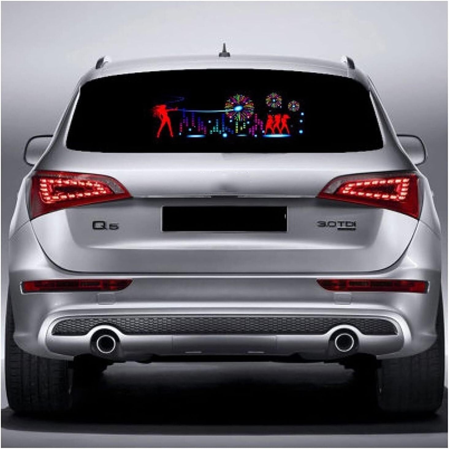 Adesivo per lampade in Vetro per Auto Luci a Ritmo di Musica for Auto Luci Decorative a LED for Auto, luci a Ritmo di Musica, Adesivo Decorativo for Finestra Personalizzato, 90x25 cm