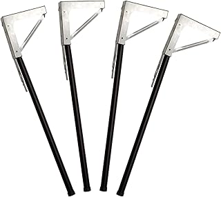 Waddell 29" Folding Game Table Legs (Set of 4, Black) | Includes Mounting Screws & Floor Protectors | 16G 1" Tubular Steel Collapsible Replacement Legs for DIY Card, Picnic, Serving, Snack Table