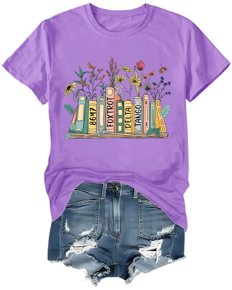 8647 Foxtrots Deltas Tangos Book Flower Shirt, 8647 T-Shirt, Foxtrots Deltas Tangos Tshirt, Book Flower Tee