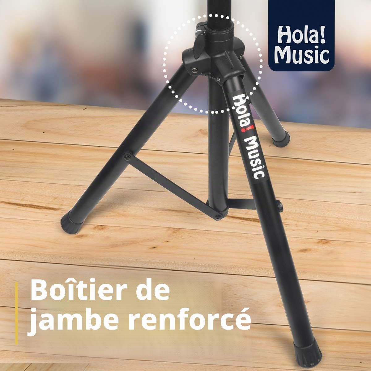 Paire de moniteur de studio Supports d'enceintes en coucou. la musique, trépied professionnel robuste Structure, hauteur réglable, modèle Hps-600ms