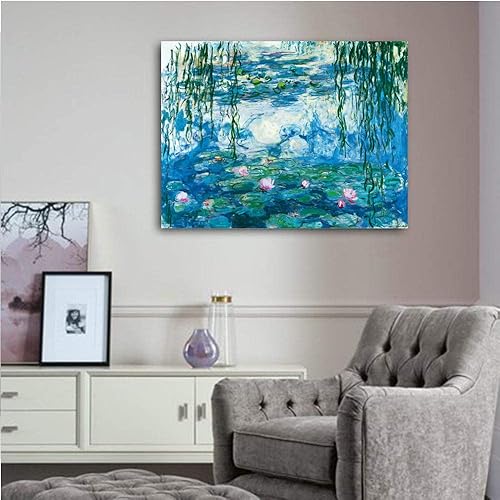 Miniatura 2 de Monet - Rompecabezas de nenúfares de 1000 piezas, 27.56 x 19.69 pulgadas, juego educativo, desafío para adultos