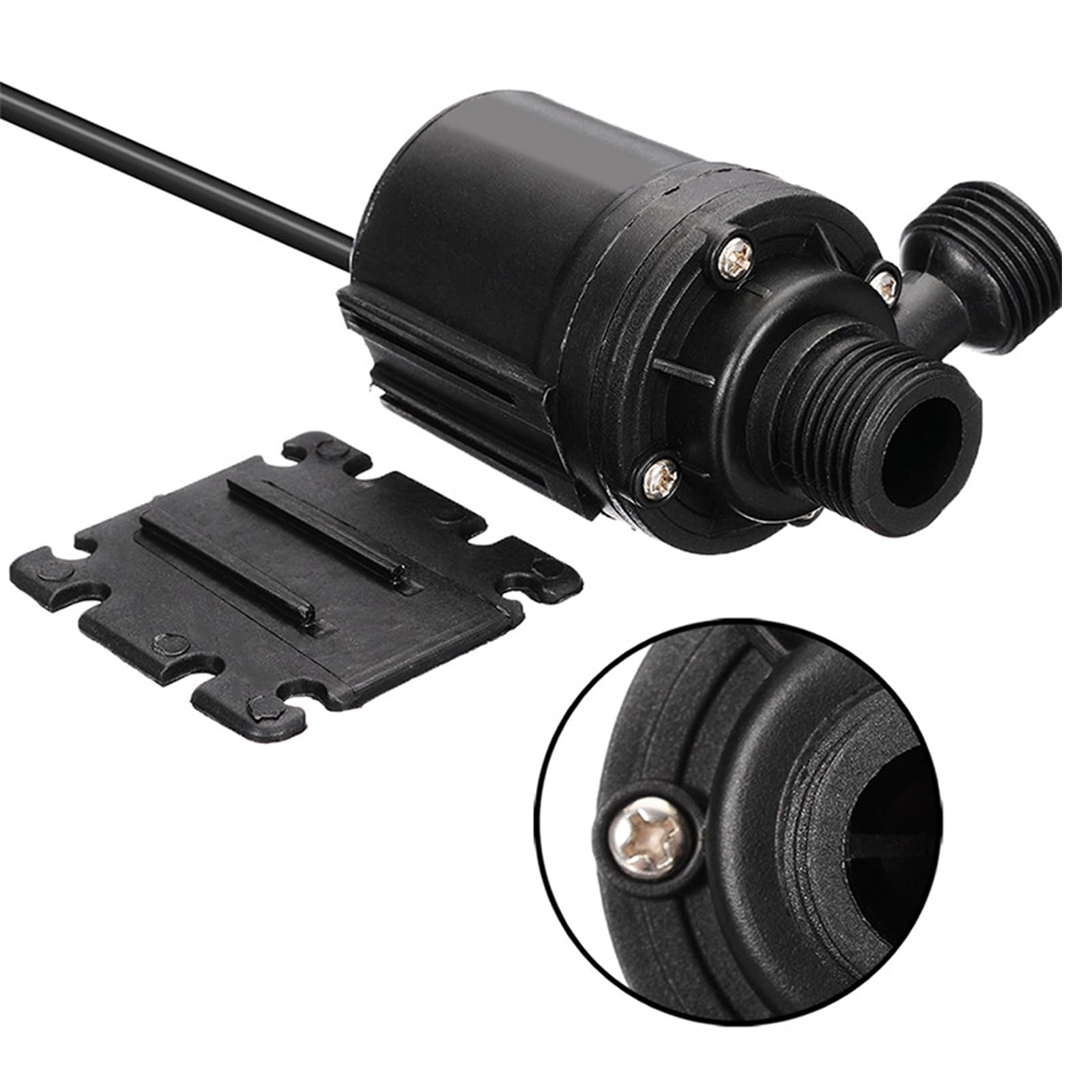 Lot De 2 Pompes à Eau Submersibles 12V - 800 L/h, Hauteur Max 5m - Moteur Sans Balais, Silencieuses, IP68 - Pour Fontaine, Aquarium, Circulation
