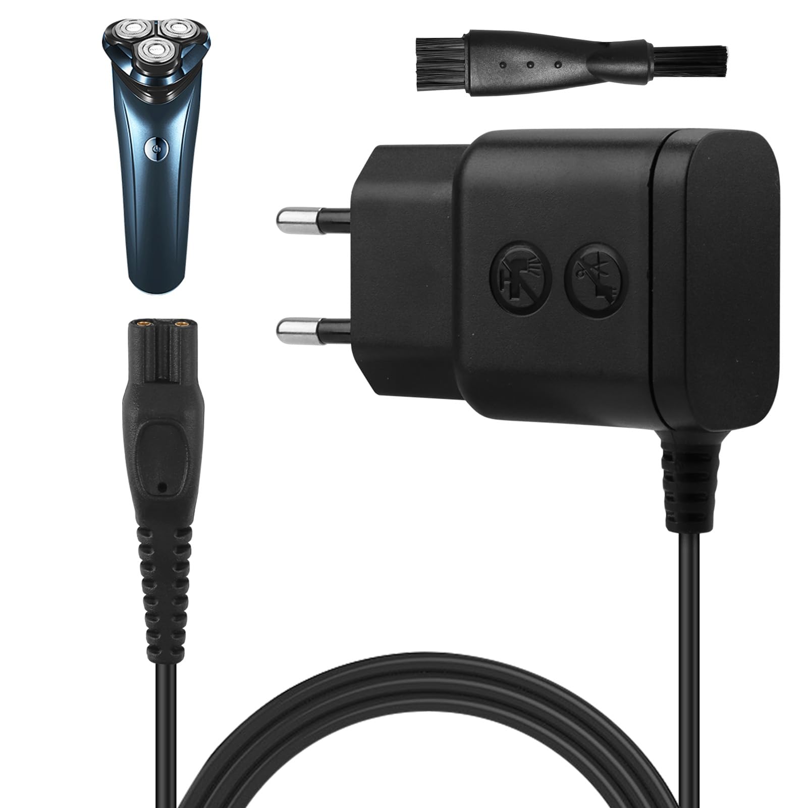 Caricabatterie elettrico da 15 V per Philips HQ8505 3000 5000 7000 9000 MG7720 MG7745 PT860 QP6651 QP6510 Norelco One Blade Pro QC QG RQ Series Rasoio cavo di ricarica adattatore