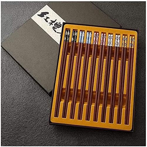 koreanische essstäbchen chopsticks24,5 cm große Essstäbchen, wiederverwendbares Essstäbchen-Set aus natürlichem Palisander, ohne Farbe, ohne Wachs