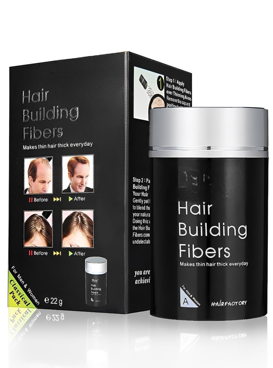 Black Hair Building Fibers Men,Women fibers for Hair loss coverage (net 25g)-image-33
