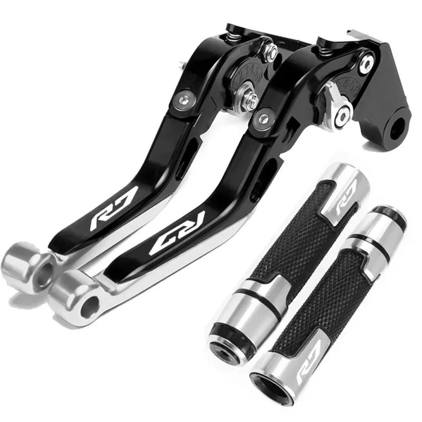 Gquikgw Black3 Replace Brake Clutch Levers Motorcycle Parts Handles Adjustable Folding Extendable For Y-Amaha Yzf-R7 Yzfr7 Yzf R7 2021-2024(Black3)