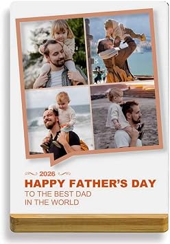 Custom Style Personalized Dad Picture Frame Gifts for Fathers Day Custom Metal Photo Frame for Dad from Daughter Son Wife