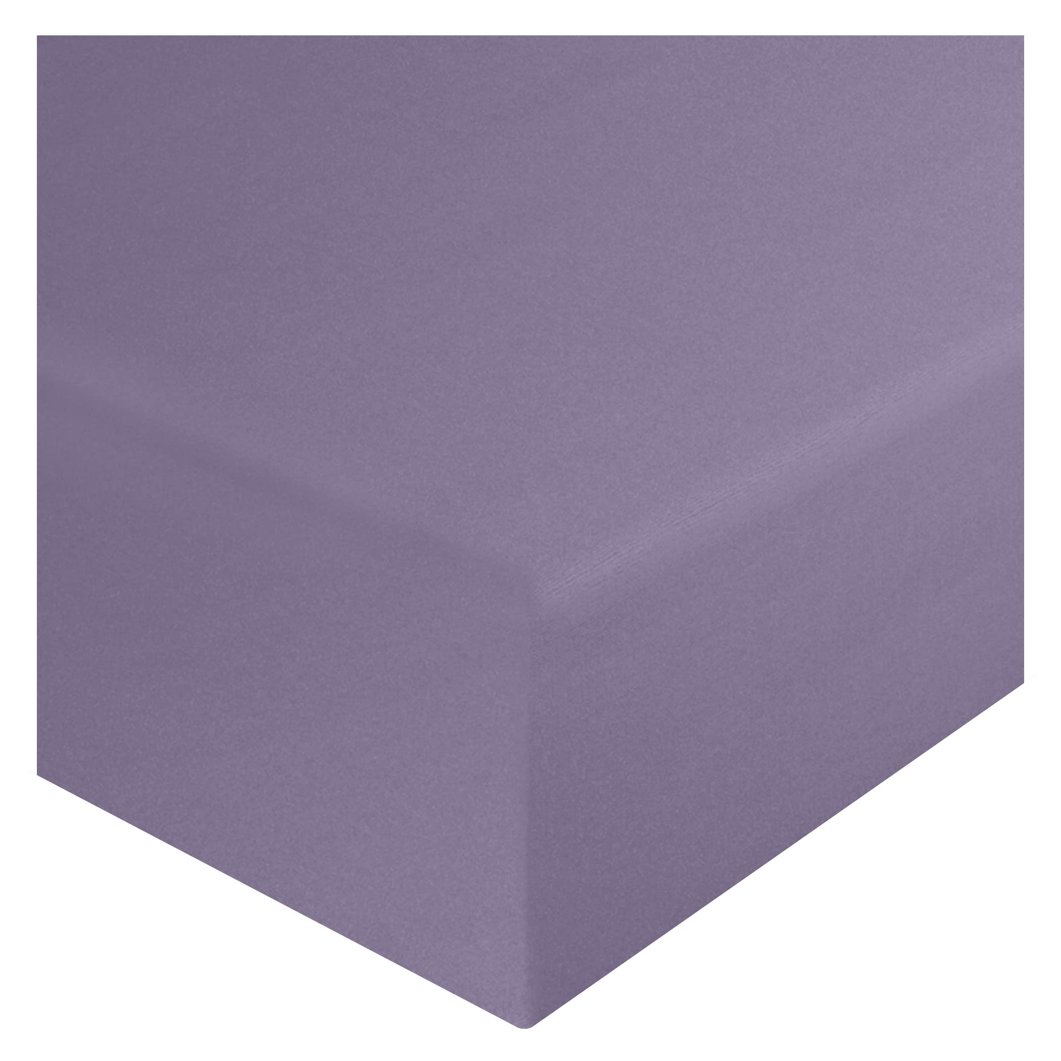 KOHSAR Lilac Extra Deep 4FT Small Double Fitted Bedsheet – 100% Poly Cotton Fitted Sheet, Soft, Skin Friendly, Breathable, Poly Cotton Percale - Deep 4FT Fitted Bed Cover