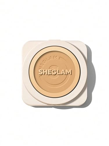 SHEGLAM SKin-Focus - Base en polvo de cobertura completa, control de aceite, ligero, polvo prensado para rostro