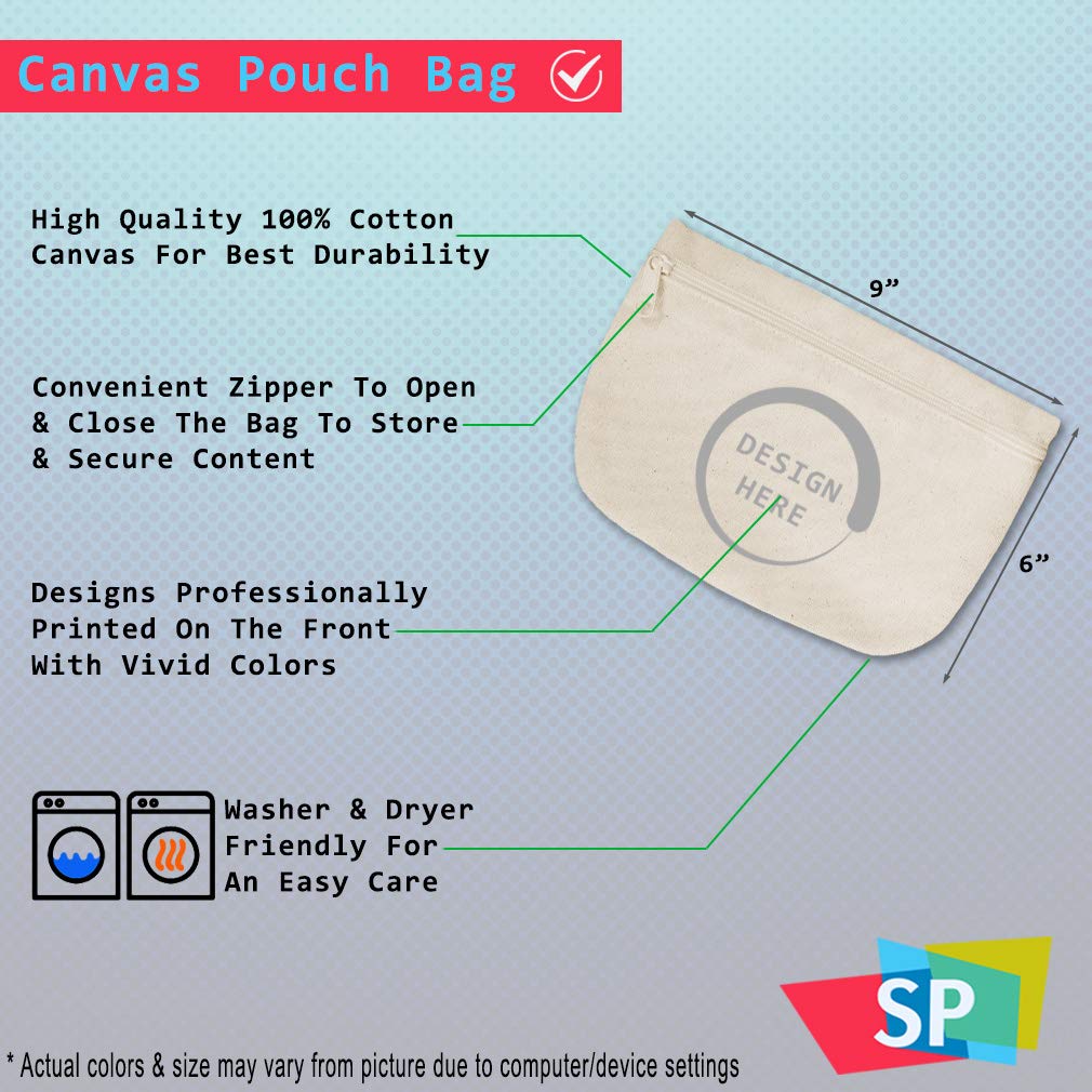 Custom Canvas Makeup Bag Godmother Caring Guide Role Model & Friend Family School Supplies Pencil Canvas Tote Pouch 9x6 Inches Natural Personalized Text Here