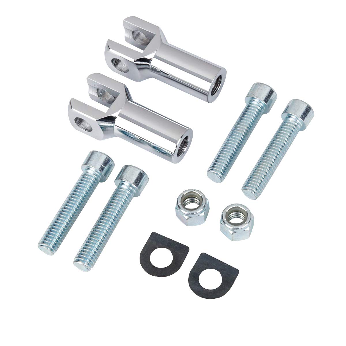 CELOMTPassenger Foot Peg Supports Mounts Clevis Kits Fits For Harley Davidson Softail 2000-2006(Chrome)