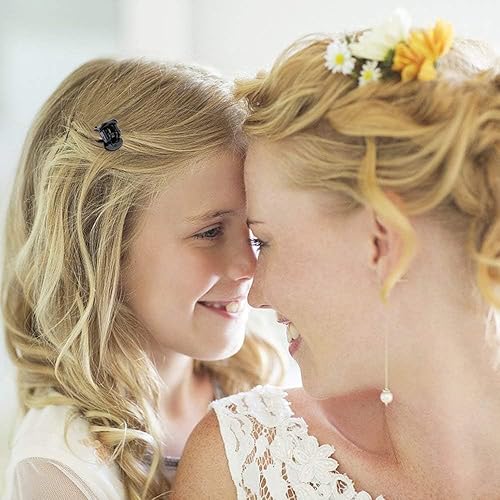 Miniatura 4 de JANYUN 48 pinzas negras para el cabello, pinzas pequeñas para el cabello para niñas y mujeres, pinzas de plástico multifunción de plástico para el