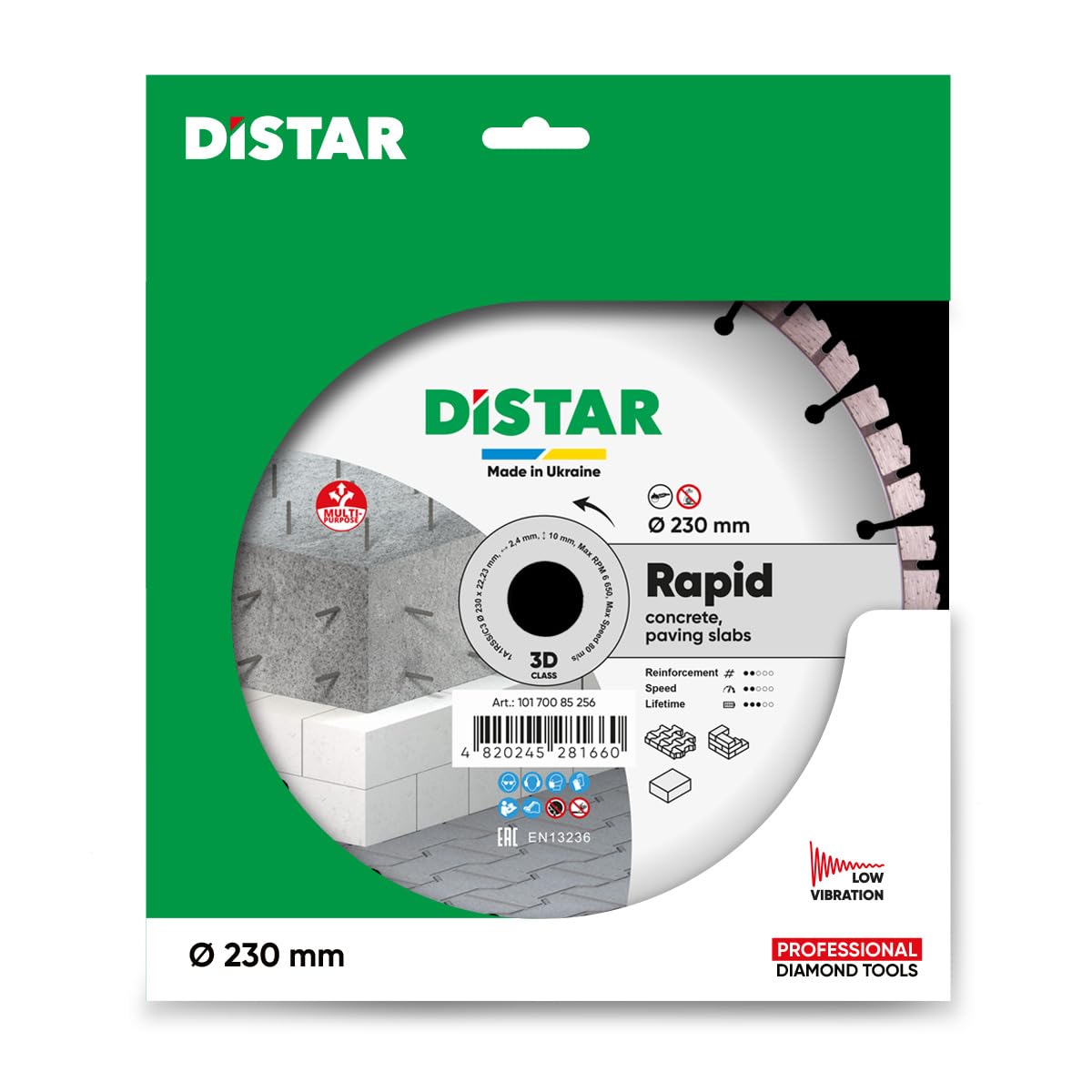 DISTAR Requisitos de limpieza de diamante 1A1RSS Rapid 125 mm/230 mm (230 mm)