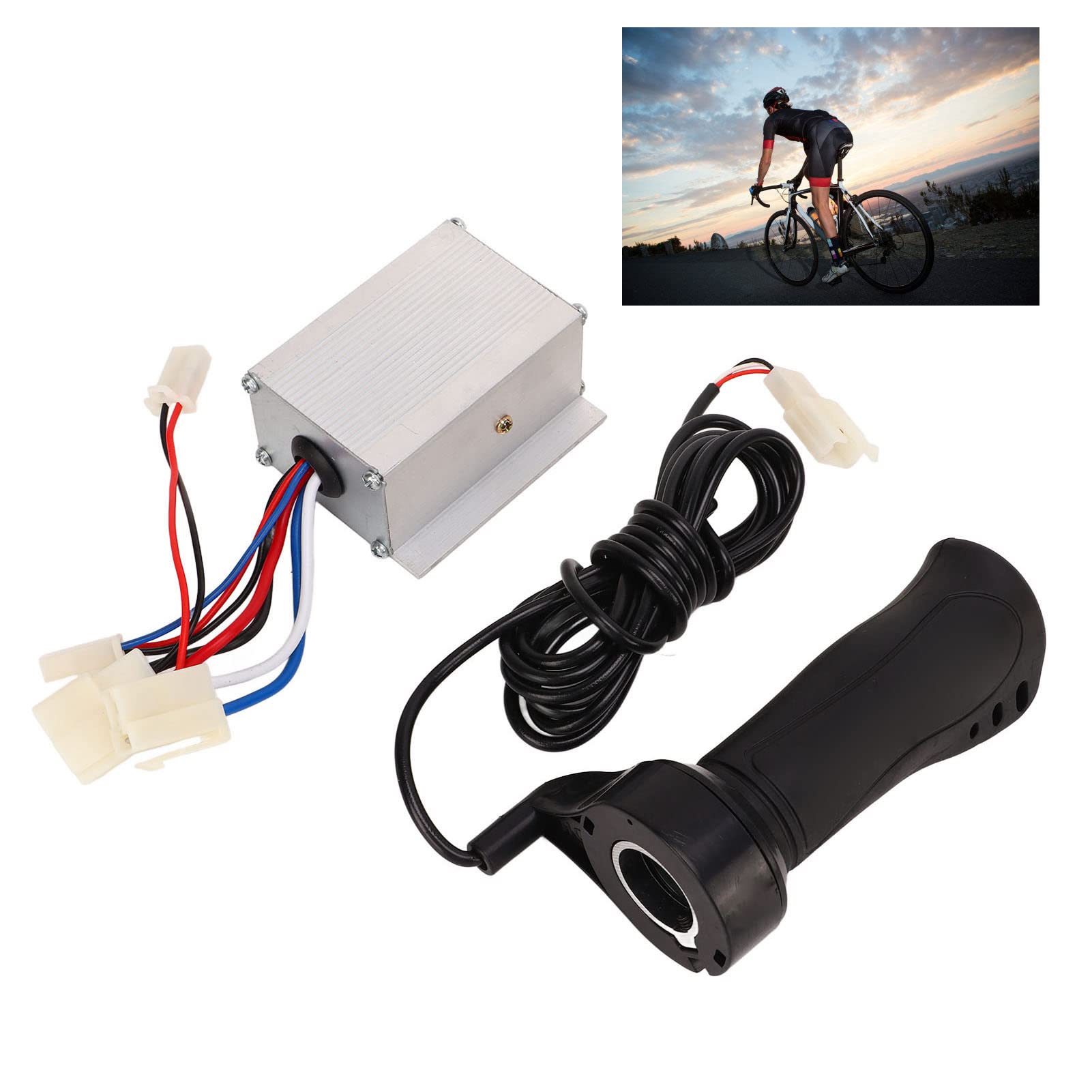 Unité de commande moteur 12 V 250 W B avec kit de poignée à gaz Coque en aluminium 3 fils Unité de commande ensemble de poignées de fil dans ce kit est avec tricycles électriques moto B contrôleur