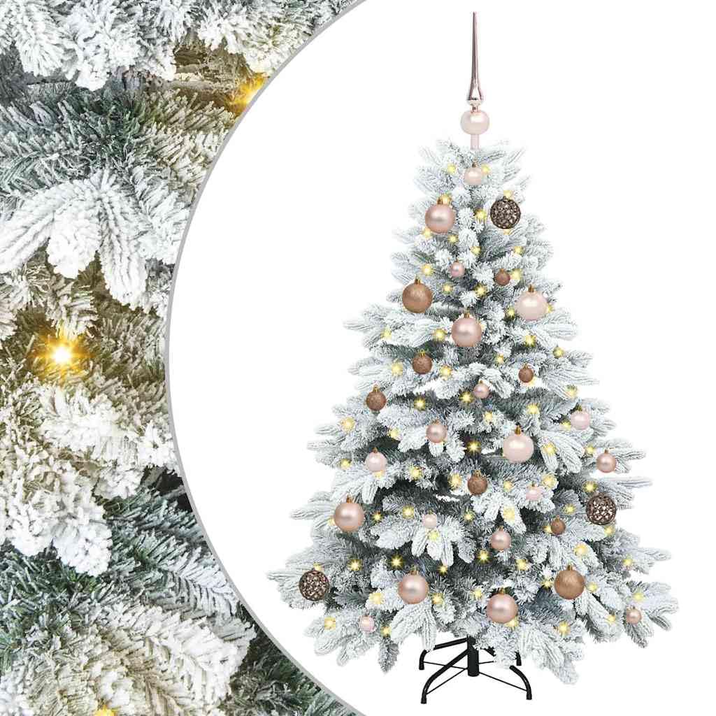 Árbol Navidad LED 120 cm PE PVC Blanco Cálido