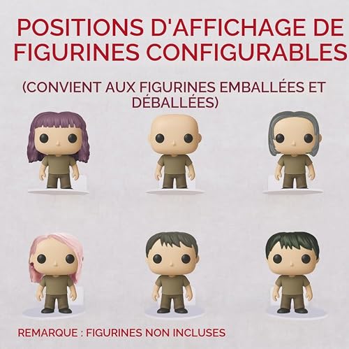 Tapeera Lot de 12 Étagères Murales Blanches en Acrylique pour Figurines Funko Pop – Présentoir et Vitrine Murale pour Figurine Pop – Compatible Boîtes et sans Boîte – Fixation sans Perçage – vue 2