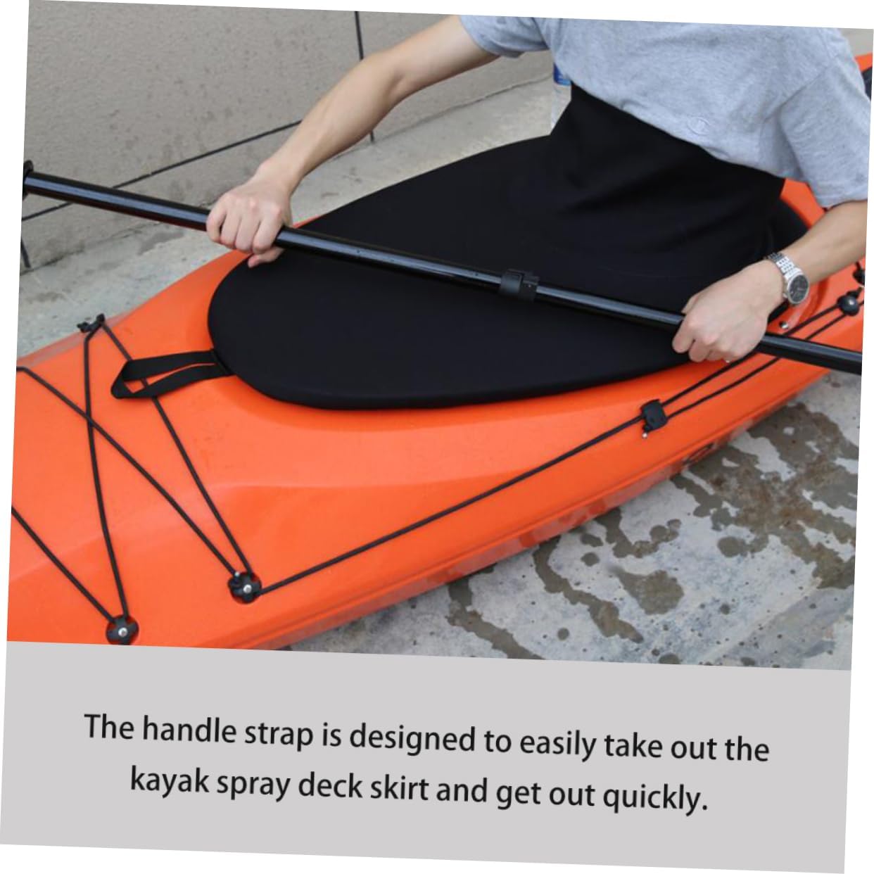 Kayak Spray Deck Skirt Canoe Splash Skirt for Rafting and Kayaking Easy to Use and Provides Rain Protection