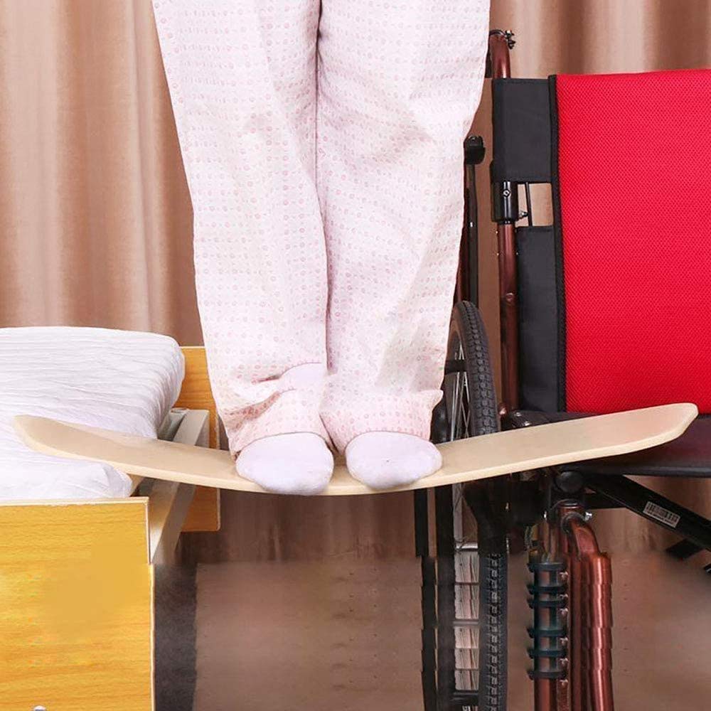 Tabla de Transferencia con Orificios para Las Manos para Pacientes Mayores y discapacitados de la Silla de Ruedas a la Cama, la bañera o el automóvil